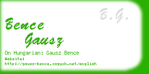 bence gausz business card